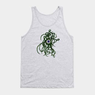 Single-Eyed Weird Cephalopoda With Numerous Tentacles Green Tank Top